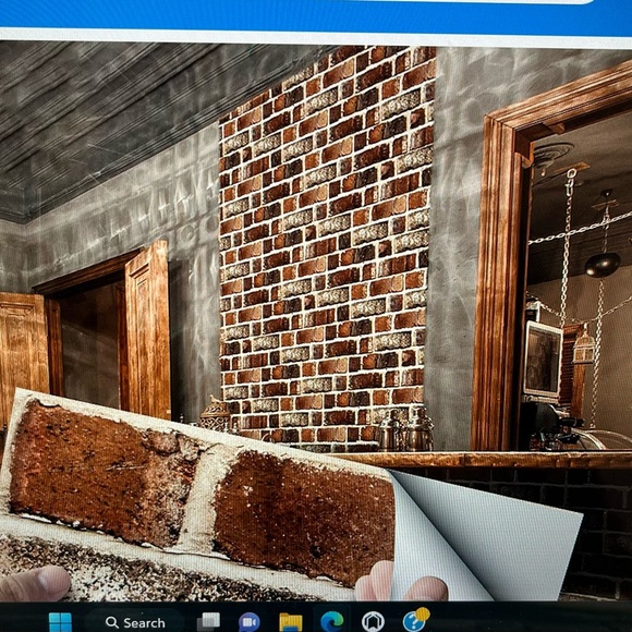 Faux Brick Self Adhesive Wall Sticker Red Brick - Picture 6 of 12